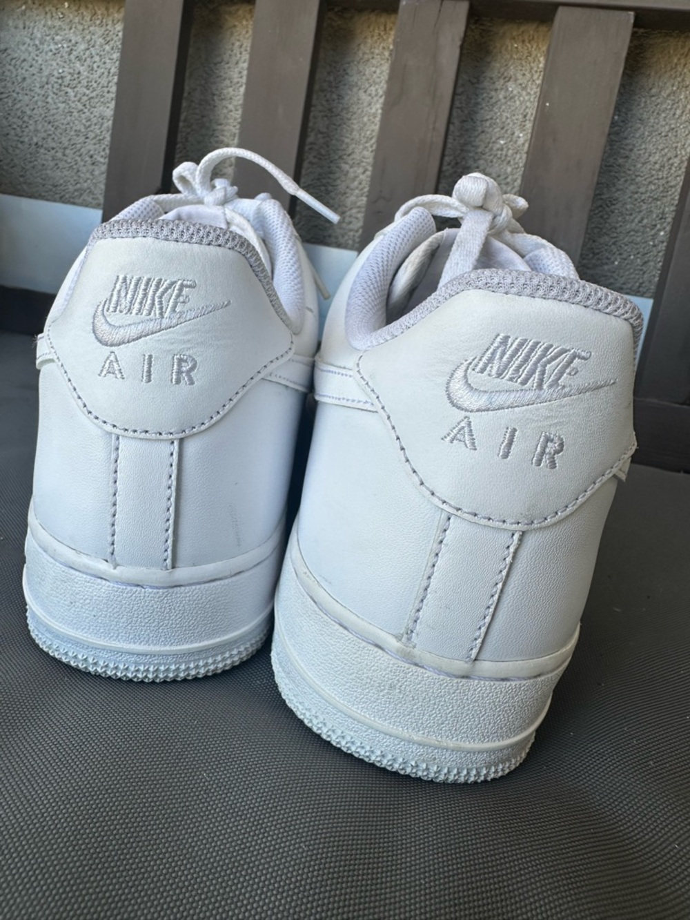 Nike White Low-Top Leather Sneakers - Picture 4 of 9